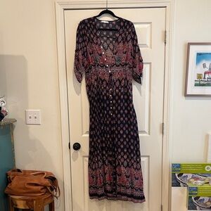 Floral Button-Down Maxi Dress